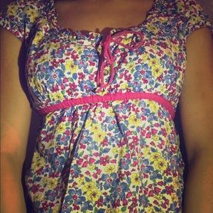 Hollister Floral Peasant Top